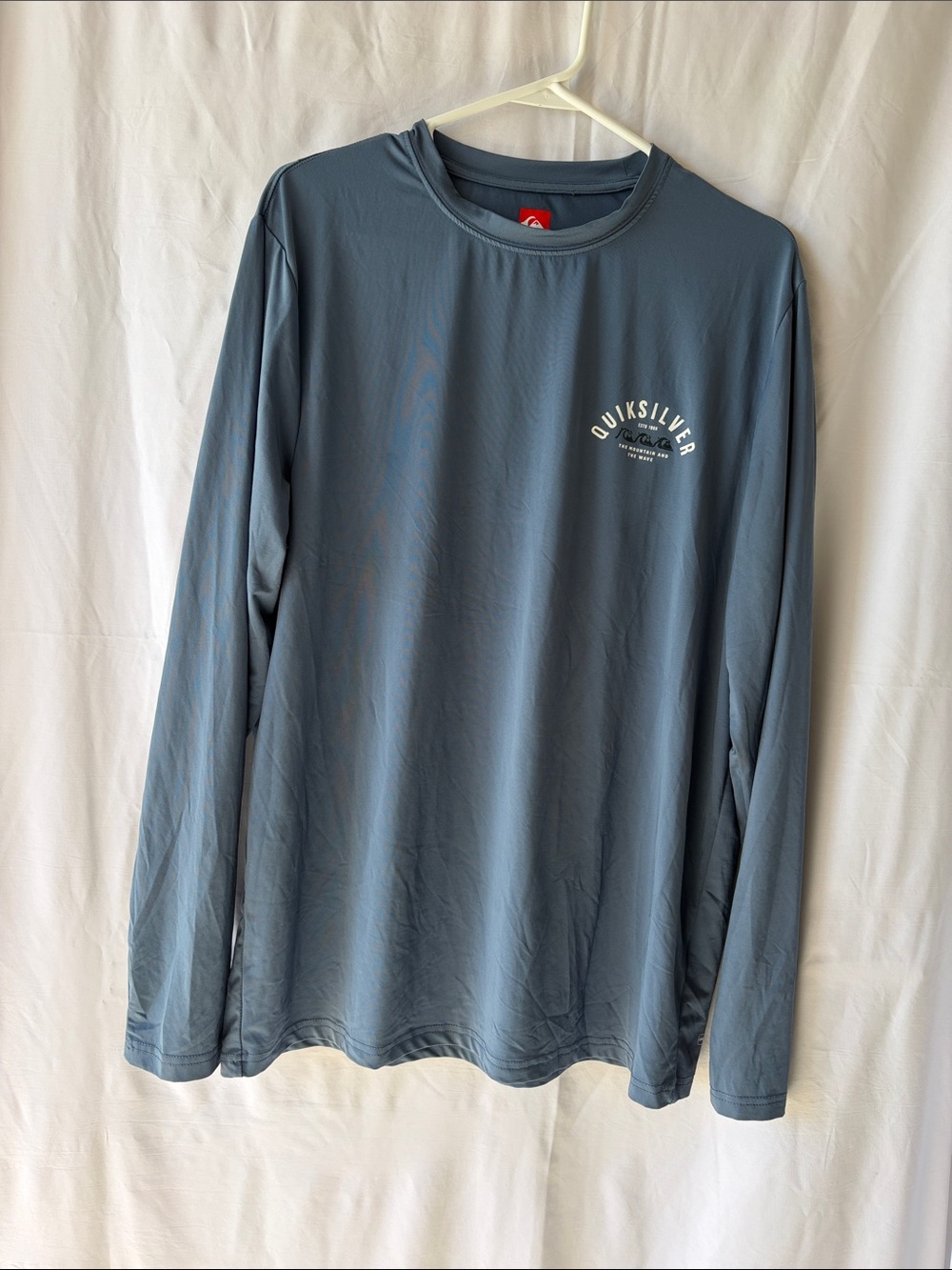Quiksilver Men's Long Sleeve Crew Tee in Slate Blue